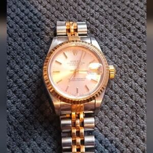 1984 26mm Rolex Ladies Datejust OysterPerpetual Rose Gold